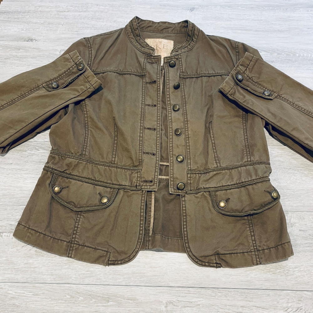 BKE Brown Military Style Brown Jacket